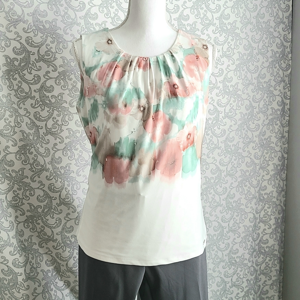 Calvin Klein Pleat Neck Tank (NWOT)